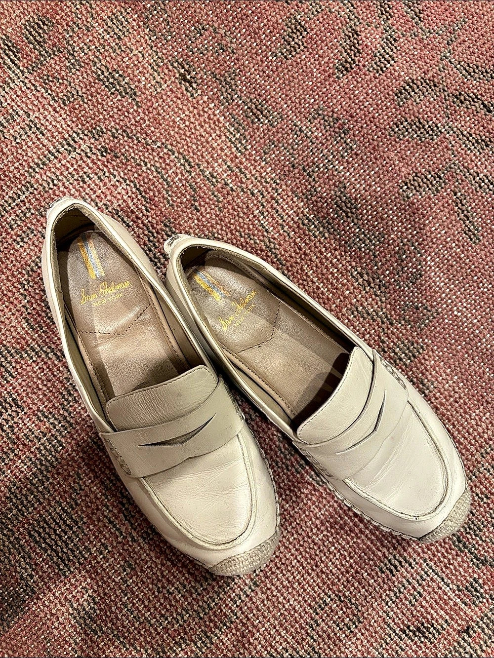 Sam Edelman Kai Espadrille Loafer Women's White Penny Loafers
